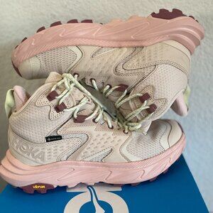 NEW Womens HOKA® Anacapa 2 Mid GTX Hiking Shoes Boots US 8 Oak Rose Latte